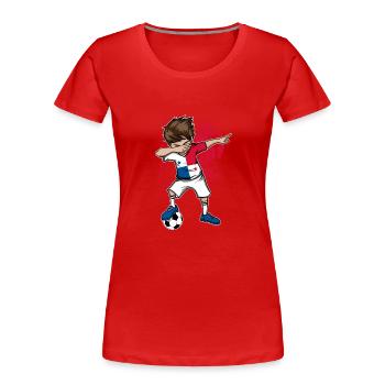 PANAMA footballer dab national team jersey - Women's Premium Organic T-Shirt - red - Front - Mia (176cm)