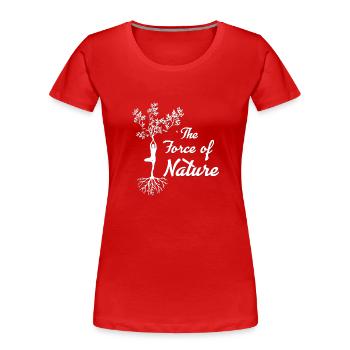 Nature Earth Climate Trees Life Tree Mother Earth Live - Women's Premium Organic T-Shirt - red - Front - Mia (176cm)