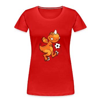 football - T-shirt bio Premium Femme - rouge - Devant - Mia (176cm)