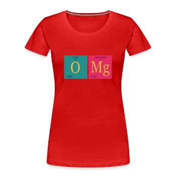 Oh mein Gott - Frauen Premium Bio T-Shirt - Rot - Vorne - Mia (176cm)
