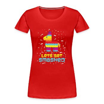 Paper mache, Mexico, Pinata, Birthday party, Papie - Women's Premium Organic T-Shirt - red - Front - Mia (176cm)