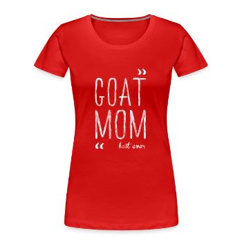 Chèvre, mère, chèvre, chèvre, chèvre, cadeau, chèvre - T-shirt bio Premium Femme - rouge - Devant - Mia (176cm)