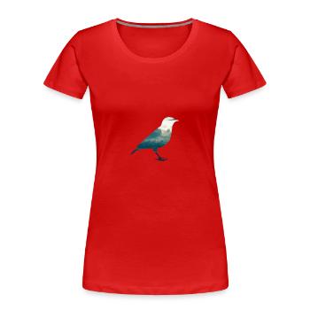 Oiseau animal nuages ciel voler - T-shirt bio Premium Femme - rouge - Devant - Mia (176cm)