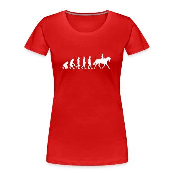 Evolution Dressage Dressage Tournament Rider - Women's Premium Organic T-Shirt - red - Front - Mia (176cm)