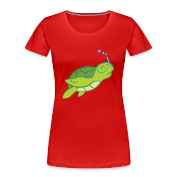 Turtle - Turtle Lover - Turtles - Women's Premium Organic T-Shirt - red - Front - Mia (176cm)