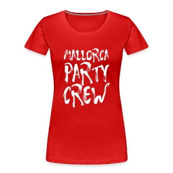 Mallorca Party Crew Party Holiday Drinking Malle - Women's Premium Organic T-Shirt - red - Front - Mia (176cm)