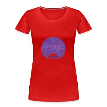 Retro Afro Funk Black Girl - Frauen Premium Bio T-Shirt - Rot - Vorne - Mia (176cm)
