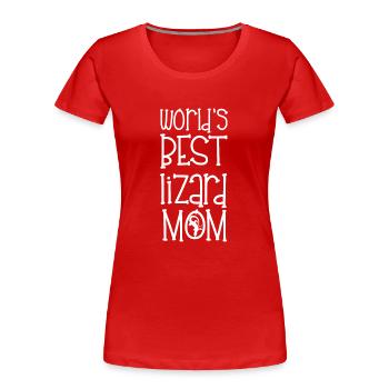 Echse - Echsen - Echsenbesitzer - Mom - Geschenk - Frauen Premium Bio T-Shirt - Rot - Vorne - Mia (176cm)