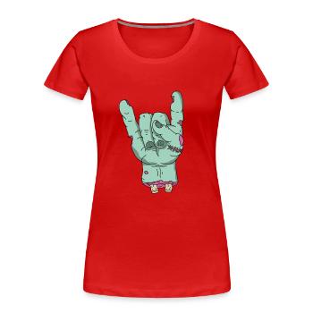 Zombie Halloween blood undead rock apocalypic horror - Women's Premium Organic T-Shirt - red - Front - Mia (176cm)