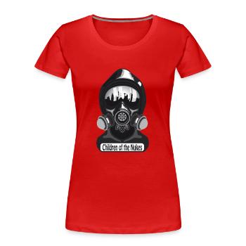 Gasmaske - Frauen Premium Bio T-Shirt - Rot - Vorne - Mia (176cm)