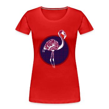 Red flamingo - Women's Premium Organic T-Shirt - red - Front - Mia (176cm)