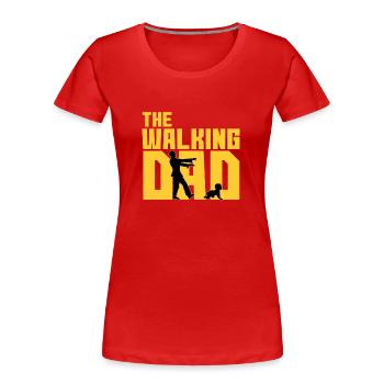 Walking Dad Father's Day Dad Dad Daddy Dad Fathers - Women's Premium Organic T-Shirt - red - Front - Mia (176cm)
