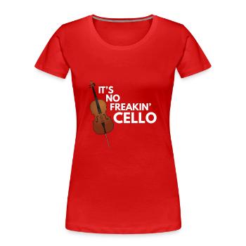 Cello - Frauen Premium Bio T-Shirt - Rot - Vorne - Mia (176cm)