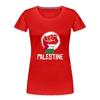 Palästina Faust Revolution Jerusalem Arabien Koran - Frauen Premium Bio T-Shirt - Rot - Vorne - Mia (176cm)