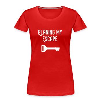 Escape Room Breaking Key Room Unlock - Women's Premium Organic T-Shirt - red - Front - Mia (176cm)