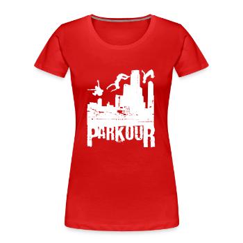 Parkour Geschenk Le Parcour Freerunning Backflip - Frauen Premium Bio T-Shirt - Rot - Vorne - Mia (176cm)