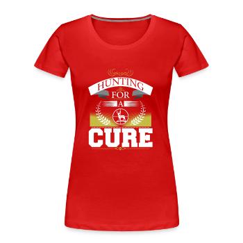 Hunting for a cure - Women's Premium Organic T-Shirt - red - Front - Mia (176cm)