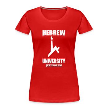 Hebräische Universität Jerusalem - Frauen Premium Bio T-Shirt - Rot - Vorne - Mia (176cm)