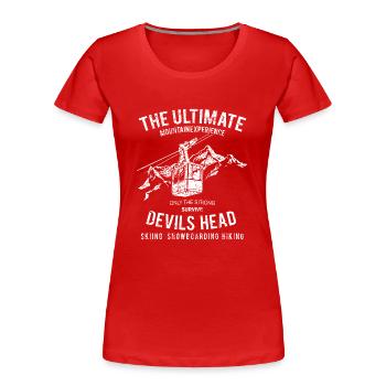 funicular - Women's Premium Organic T-Shirt - red - Front - Mia (176cm)