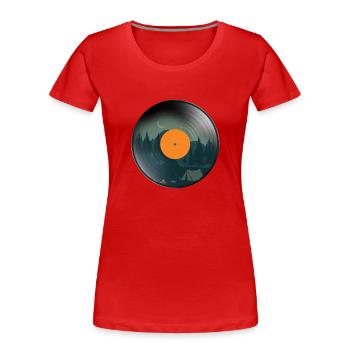 Vintage Vinyl - Women's Premium Organic T-Shirt - red - Front - Mia (176cm)