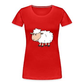 Little sheep - Women's Premium Organic T-Shirt - red - Front - Mia (176cm)