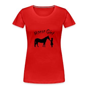 Horse Girl - Pferde und Ponys Liebhaber - Frauen Premium Bio T-Shirt - Rot - Vorne - Mia (176cm)
