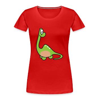 Dinosaures enfants Dino - T-shirt bio Premium Femme - rouge - Devant - Mia (176cm)