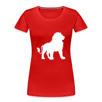 Lion papa - papa et fils drôle correspondant - T-shirt bio Premium Femme - rouge - Devant - Mia (176cm)