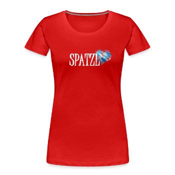 Spatzl Bavaria heart - Women's Premium Organic T-Shirt - red - Front - Mia (176cm)