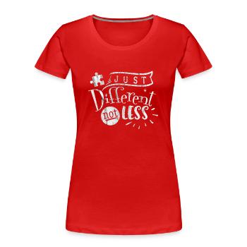 Autismus - Frauen Premium Bio T-Shirt - Rot - Vorne - Mia (176cm)