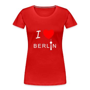 I love Berlin shirt design gift - Women's Premium Organic T-Shirt - red - Front - Mia (176cm)