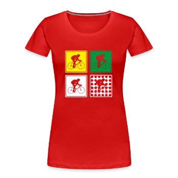 Frankreich Radsport Radrennen Trikots Rennrad - Frauen Premium Bio T-Shirt - Rot - Vorne - Mia (176cm)