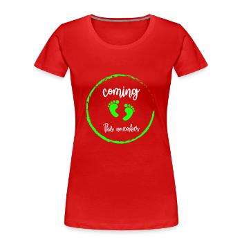 infant - Women's Premium Organic T-Shirt - red - Front - Mia (176cm)