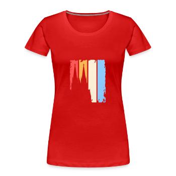 Vinatge Ko ln - Frauen Premium Bio T-Shirt - Rot - Vorne - Mia (176cm)