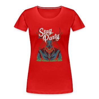 Team Groom Stag Party JGA - Women's Premium Organic T-Shirt - red - Front - Mia (176cm)