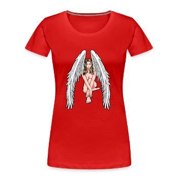Angel Sexy Angel Christmas Xmas Men - Women's Premium Organic T-Shirt - red - Front - Mia (176cm)
