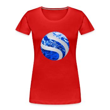 Ball Wasser - Frauen Premium Bio T-Shirt - Rot - Vorne - Mia (176cm)