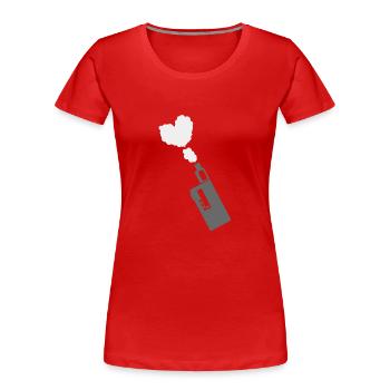 Vaping with love - Women's Premium Organic T-Shirt - red - Front - Mia (176cm)