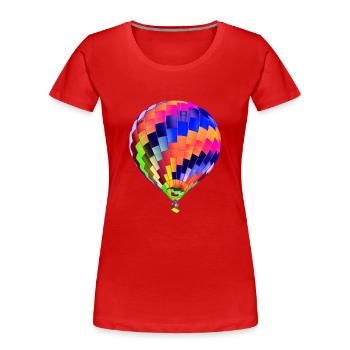 Heißluftballon - Frauen Premium Bio T-Shirt - Rot - Vorne - Mia (176cm)