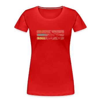 Fahrradtour - Frauen Premium Bio T-Shirt - Rot - Vorne - Mia (176cm)