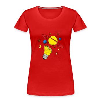 Planet vintage space universe orbit all - Women's Premium Organic T-Shirt - red - Front - Mia (176cm)