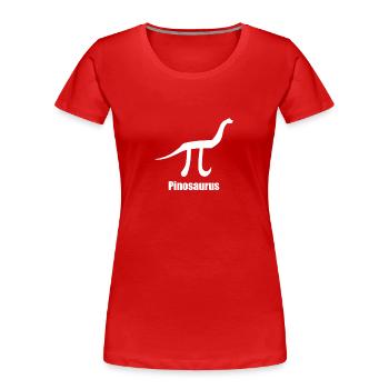Math Maths Joke Math Teacher Pinosaurus - Women's Premium Organic T-Shirt - red - Front - Mia (176cm)
