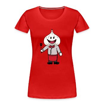 Chef Chef Chef Fantaisie Chef Ail - T-shirt bio Premium Femme - rouge - Devant - Mia (176cm)
