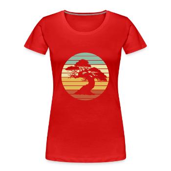 Un bonsai - T-shirt bio Premium Femme - rouge - Devant - Mia (176cm)