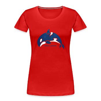 Killer whale protection of species nature protection animal protection - Women's Premium Organic T-Shirt - red - Front - Mia (176cm)
