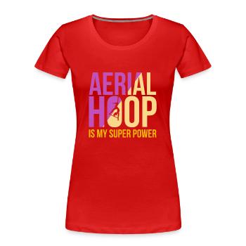 Aerialdance, Aerial dance dancers, - Women's Premium Organic T-Shirt - red - Front - Mia (176cm)