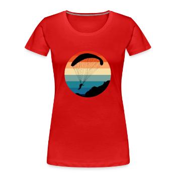 Gleitschirm Flieger Paraglider Pilot Paraglide - Frauen Premium Bio T-Shirt - Rot - Vorne - Mia (176cm)