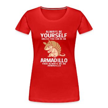Tatoué - T-shirt bio Premium Femme - rouge - Devant - Mia (176cm)