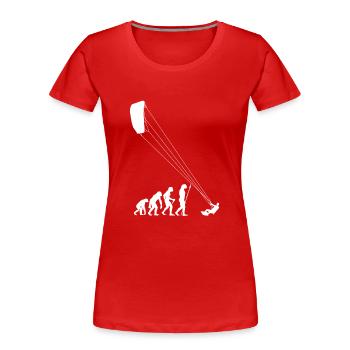 Evolution Kitesurf Surfer Kitesurf cadeau - T-shirt bio Premium Femme - rouge - Devant - Mia (176cm)