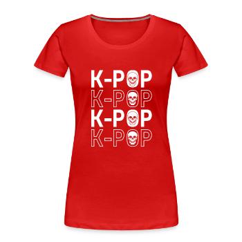 K-Pop Kpop - Women's Premium Organic T-Shirt - red - Front - Mia (176cm)
